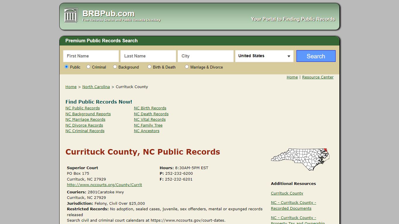 Currituck County Public Records | Search North Carolina ...